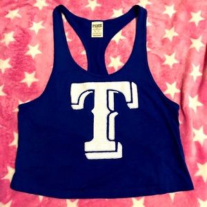 PINK crop racer back tank